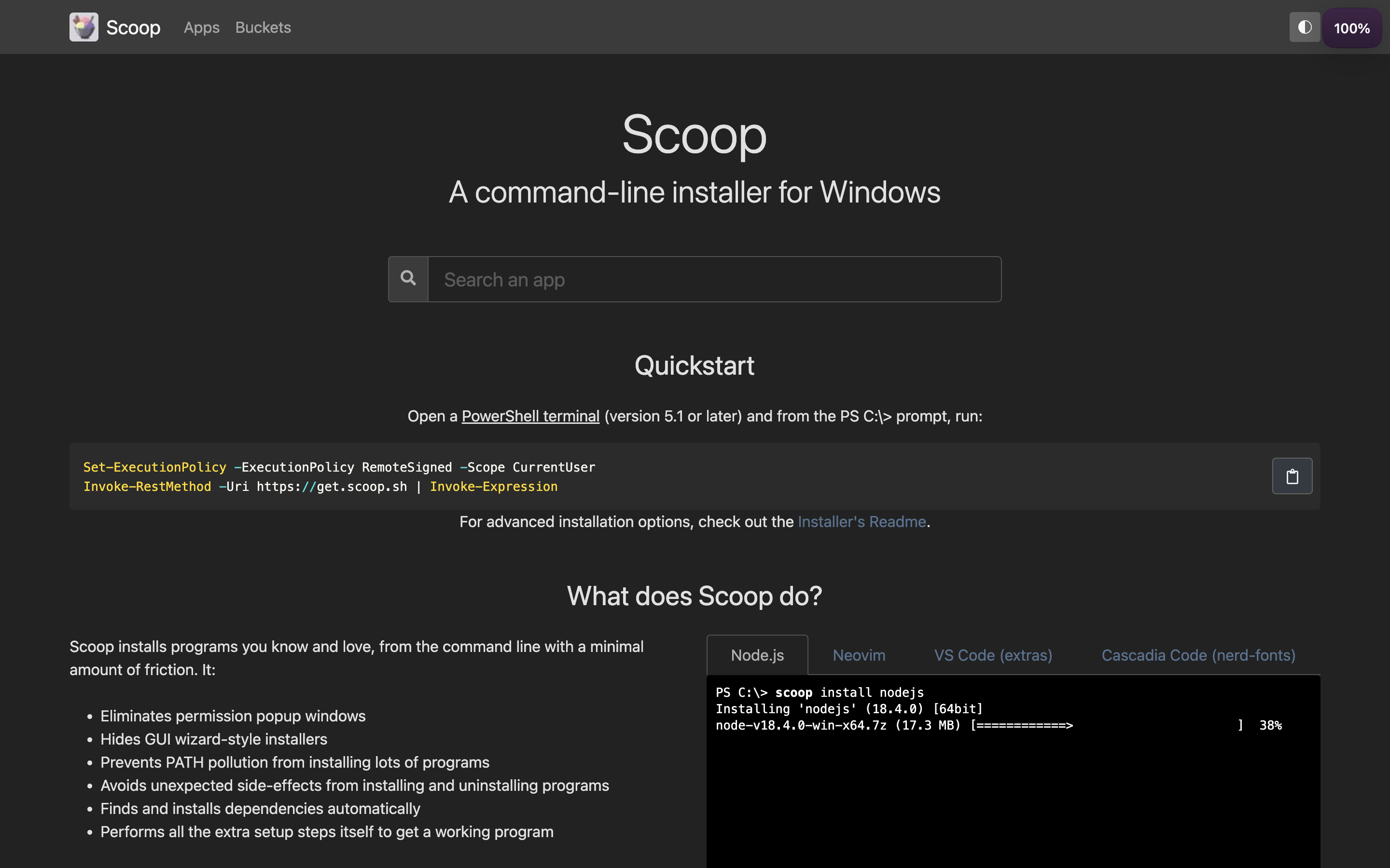 Screenshot of Scoop.