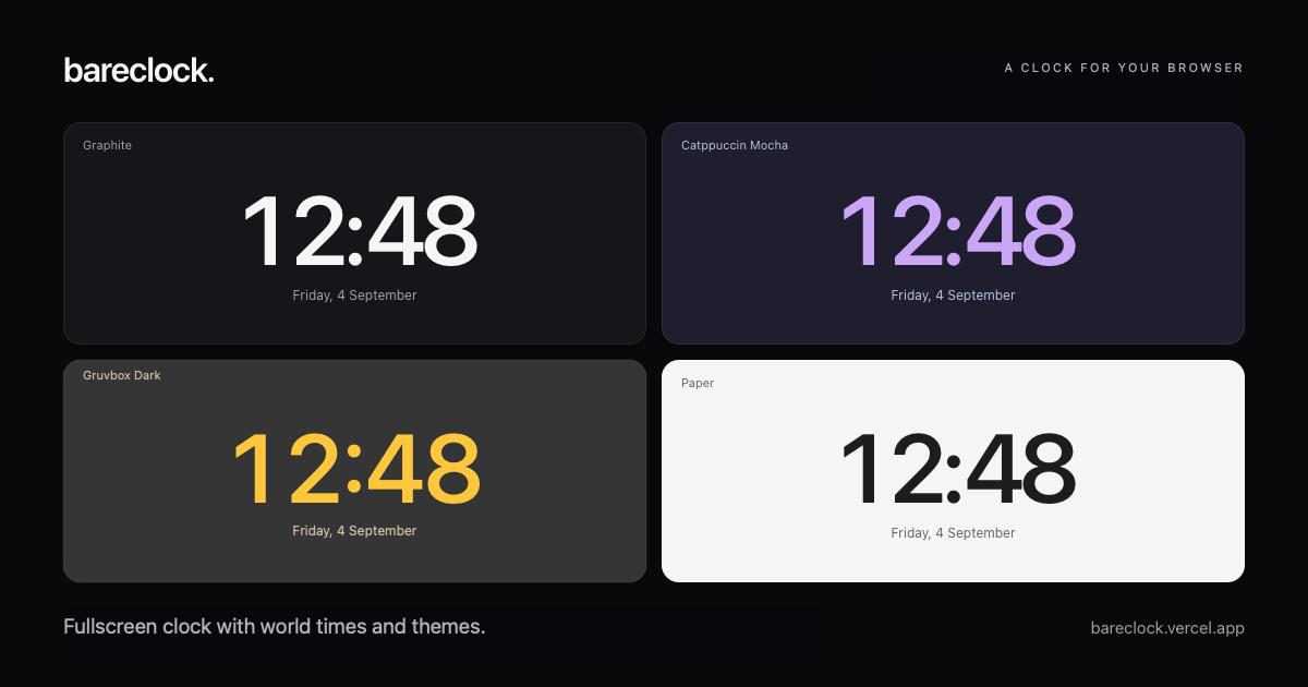 bareclock project preview